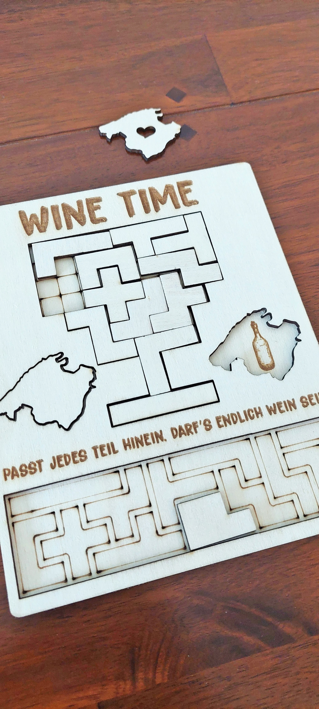 Ansicht 2 von Brettspiel / Puzzle „WINE TIME“