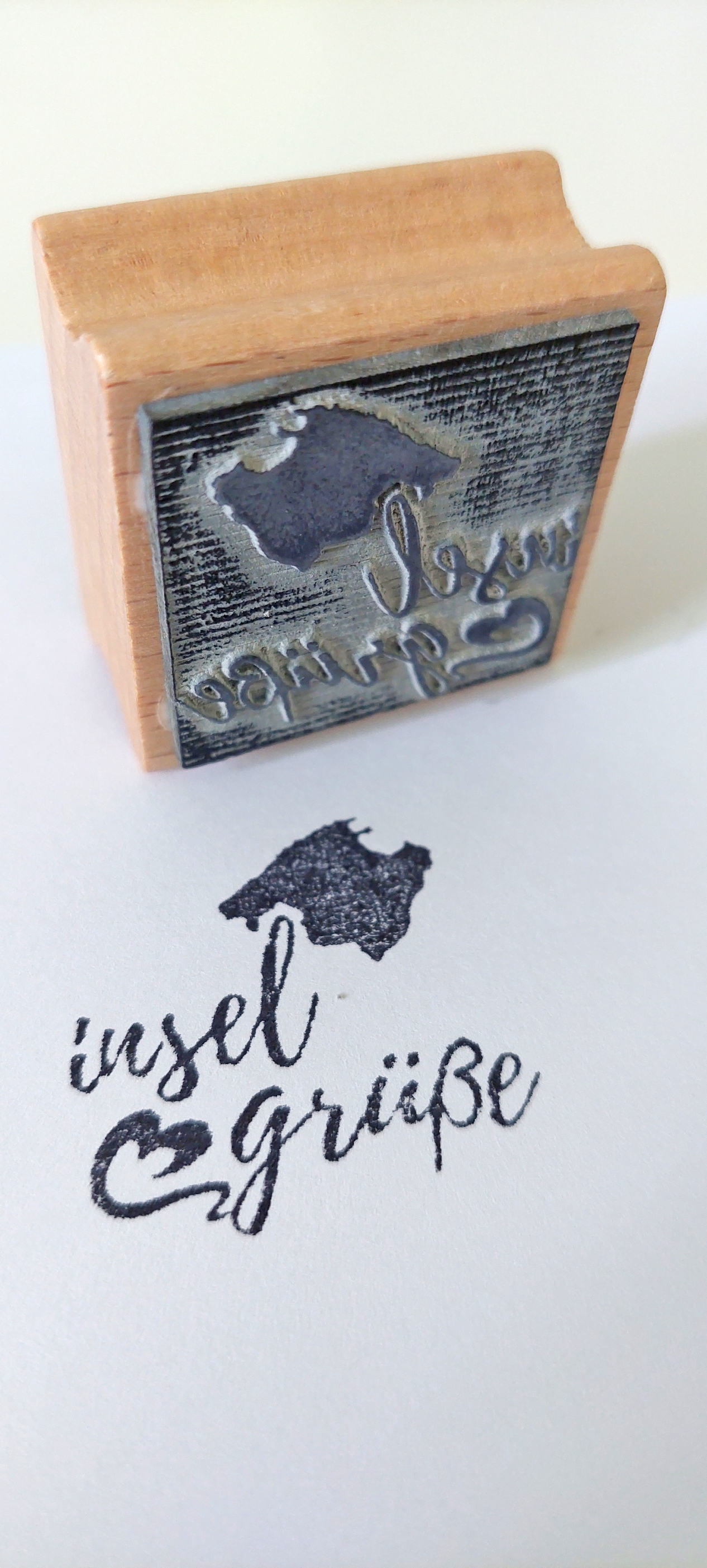 Ansicht 1 von Mallorca Stempel „Inselgrüße“ oder individuell gelasert