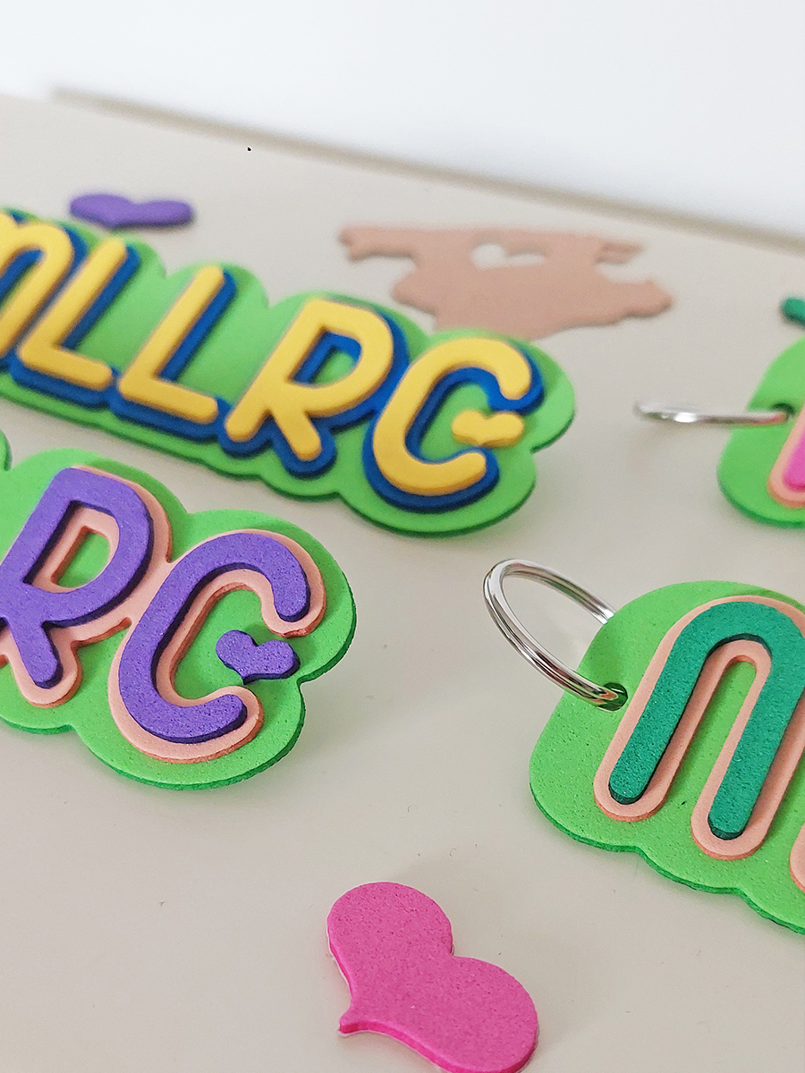 Ansicht 5 von Schlüsselband / Schlüsselanhänger „MLLRC mit Herz“ MOOSGUMMI