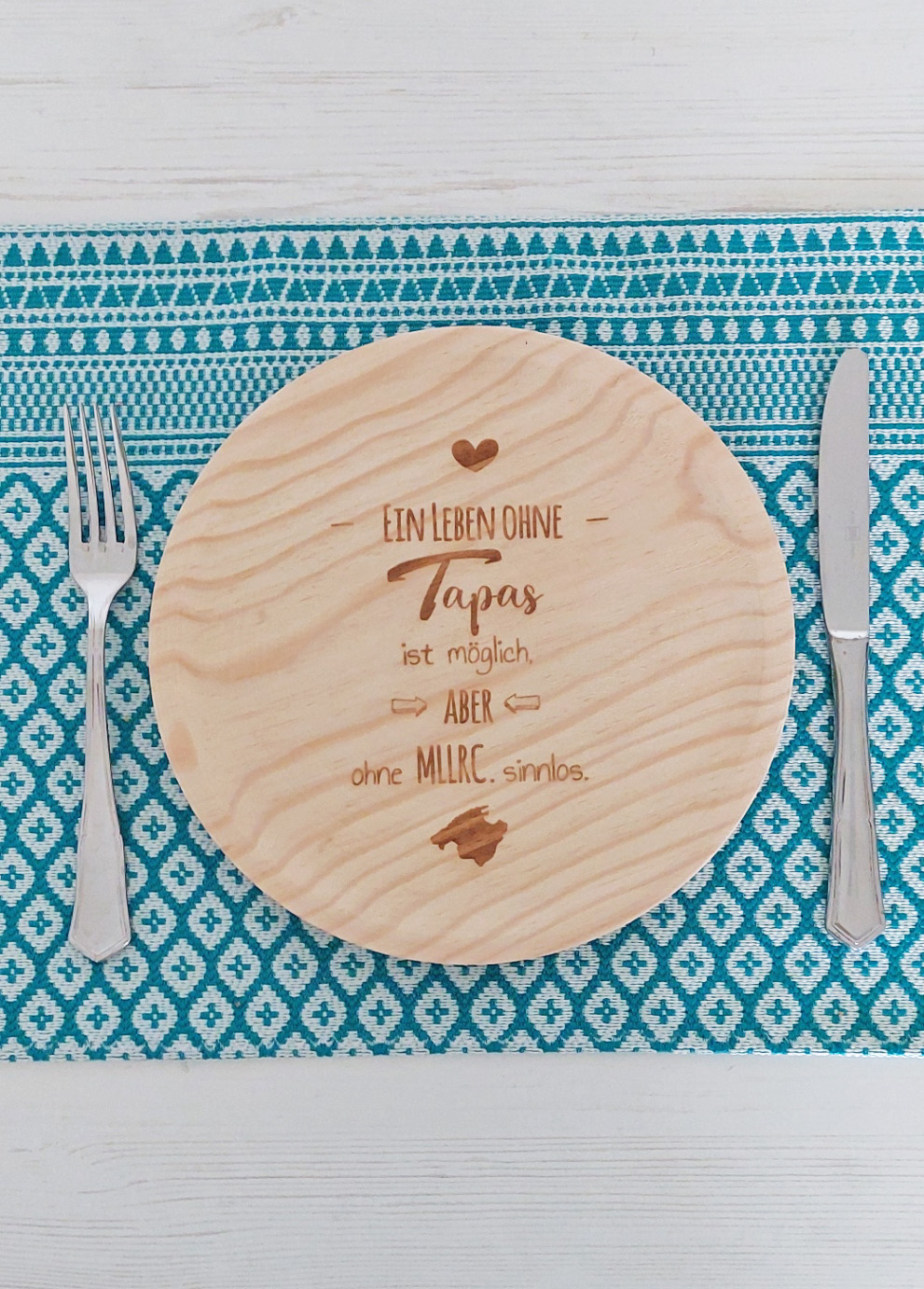 Ansicht 1 von Tapasteller 24 cm „Liebe Vino MLLRC“ Mallorca