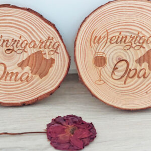 (w) einzigartig OMA & OPA Weinuntersetzer