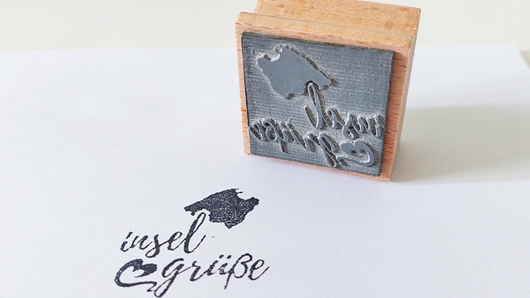 Mallorca Stempel „Inselgrüße“ oder personalisiert
