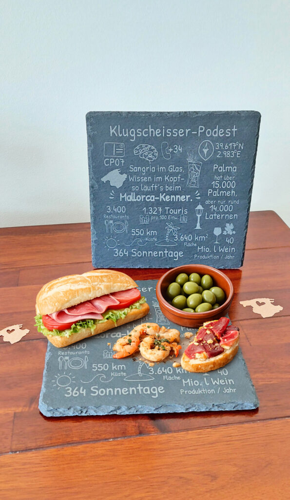 Schieferbrett Tapasteller Schieferplatte Mallorca-Fakten