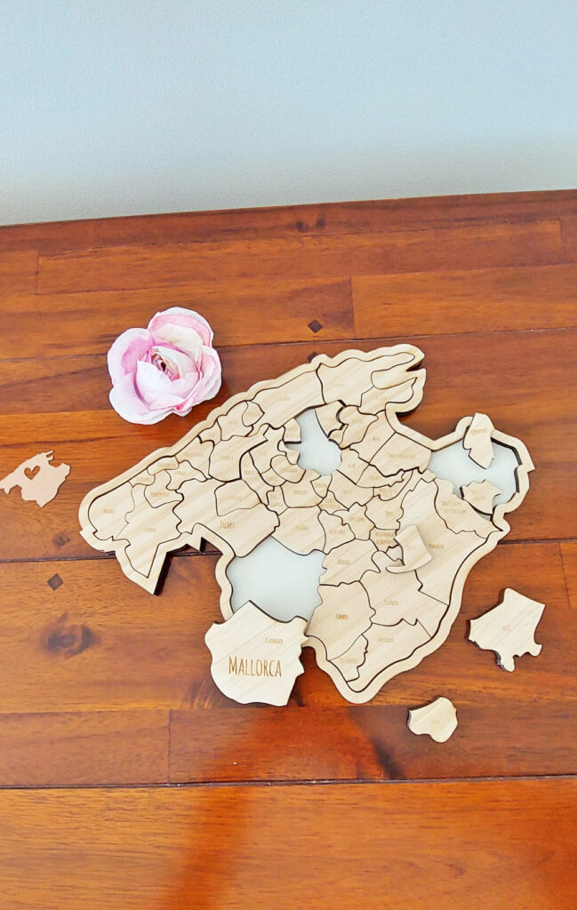 Holzpuzzle Mallorca – mit 53 Gemeinden Puzzle Malle Holz Brettspiel